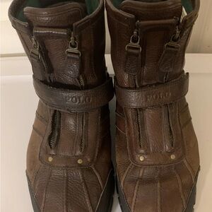 Polo by Ralph Lauren Men's Sz 12 D‎ Dark Brown Leather Boots Conquest High III